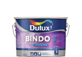 Краска Bindo3/Dulux белая 10л глубокоматов. латексн. краска для стен и потолков