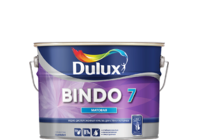 Краска Bindo7/Dulux  белая   1л  матовая моющаяся краска для стен и потолков